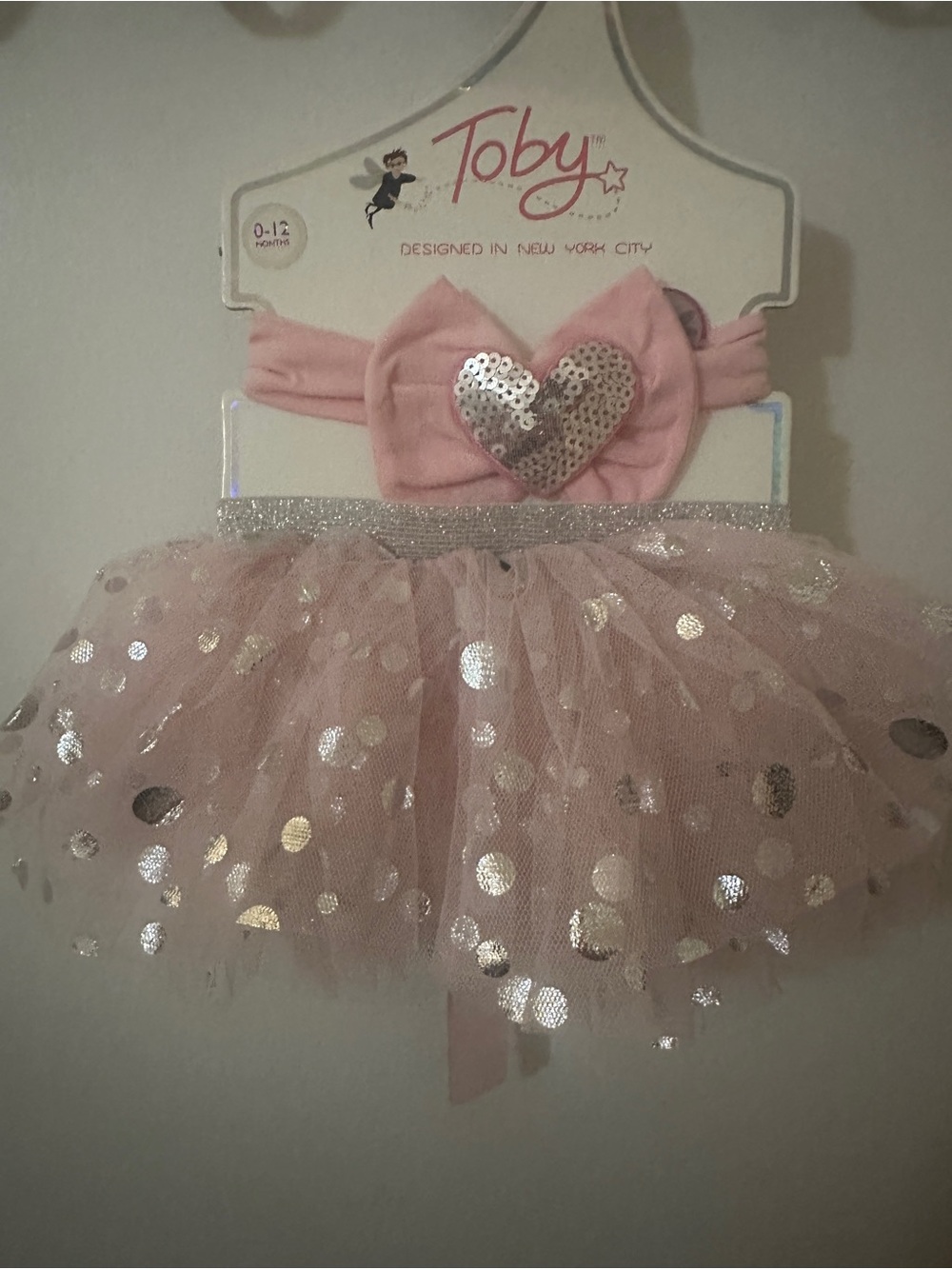 Toby Pink Tutu & Headband Set First Birthday Cake Smash 0–12M NWT
